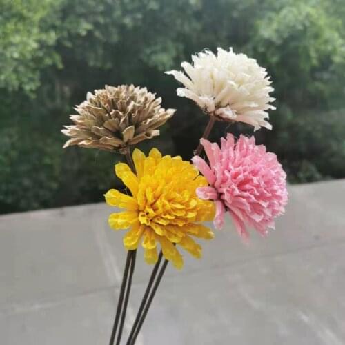 6-7cm Head/2pcs,Craft Dried Sesame flower with wire stem,real plant Display Flower bunch wedding Home Decoration accessories