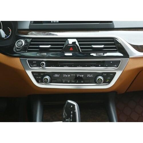 ABS Chrome Interior Center Mode Air Conditioner Frame Cover Trim For BMW New 5 Series G30 2017 2018 Auto Accessories