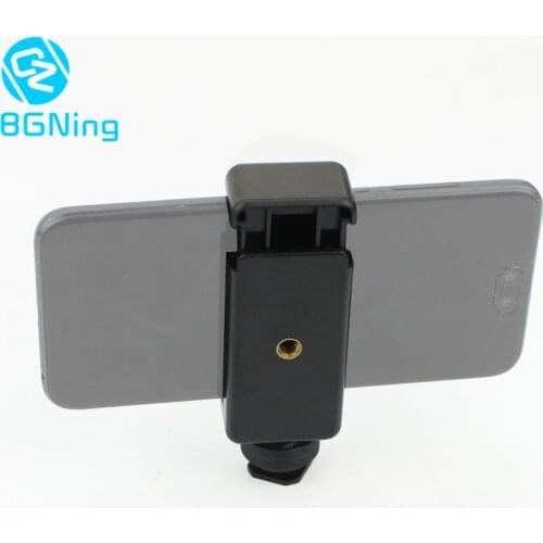 1/4 Inch Tripod Mount Screw to Flash Hot Shoe Adapter With Mobile Stand Holder Clip for Cellphone Smartphone Photography Parts