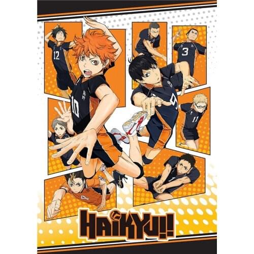 Anime Haikyuu Poster Decor Wall Sticker Anime Haikyuu High School Volleyball Junior Wall Poster Sticker Painting Home Decor