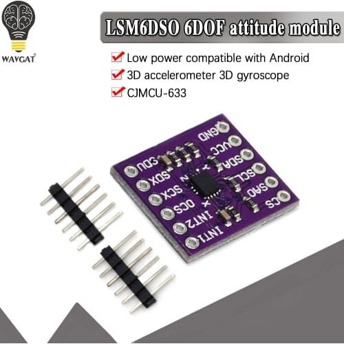 CJMCU-633 LSM6DSO 6DOF 3D Gyroscope Attitude Sensor Module 3D Accelerometer 3.3V SPI IIC I2C MIPI I3C SM Serial Interface
