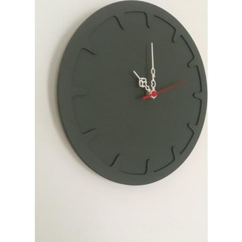 North Designed Mildew Green Bar Decorative Wall Clock 30 Cm