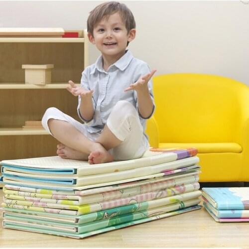 Baby play floor playing infant XDE foam two sides cartoon thickened game rug foldable activity crawling mat on sale mat009