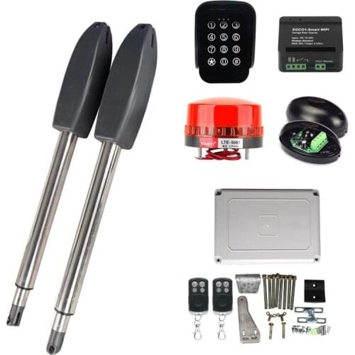 400Kg Double Door Automatic Swing Gate Opener Engine with WIFI Remote Control Wireless Keypad Electric Swing Door Motor Operator