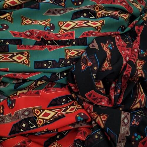 Ethnic Dress Chiffon Fabric Dropping Chiffon Stretchy Printed Breathable Skirt Shirt Fabric