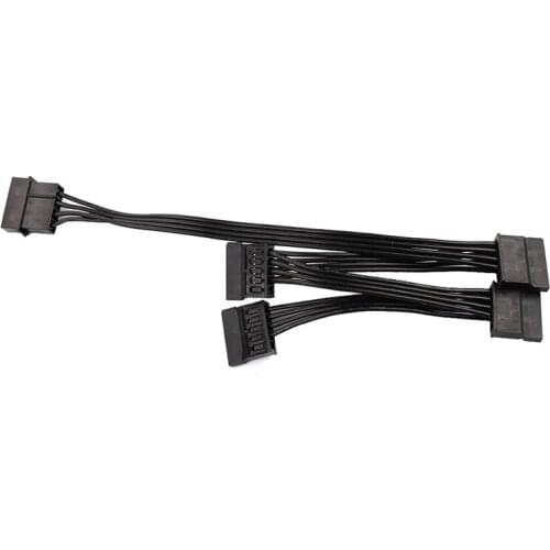 Hot sale 1pc DIY Molex 4pin IDE 1 to 5 SATA 15Pin Hard Drive Power Supply Splitter Cable Cord