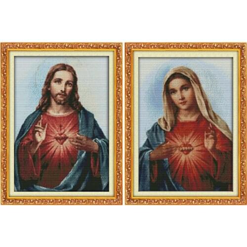 Everlasting Love Sacred Heart Ecological Cotton Chinese Cross Stitch Kits 11 14CT Stamped DIY Gift New Year Decorations For Home