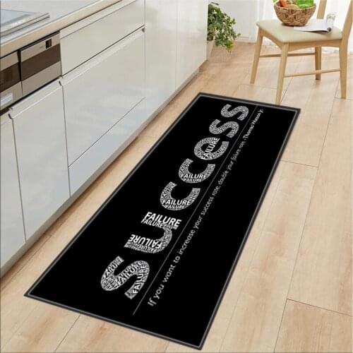Success Word Indoor Kitchen Mat Living Room Kitchen Non-Slip Carpet Tapis Salon Doormat Bathtub Rectangular Rug For Bedroom