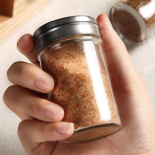 Kitchen Spice Storage Bottle Jars Powder Box Set Kitchen Gadgets Spice Bottle Seasoning Box Sugar Tea Coffee Glass Container