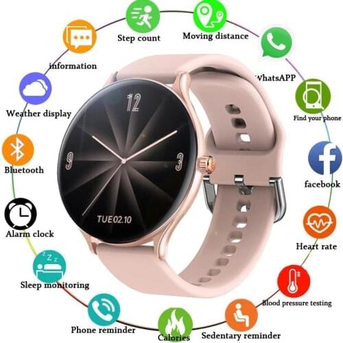 2021 New Full Screen Touch Ladies Smart Watch Waterproof Bracelet Heart Rate Monitoring Sleep Monitoring Smart Watch For Xiaomi