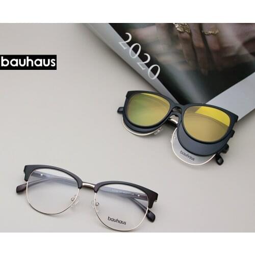 X3189 New Fashion Round Magnet Glasses for Men Women Vintage Classic Metal Flat Mirror Optical Spectacles Frame