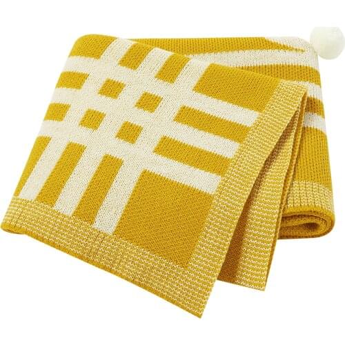 Baby Blankets Knitted Newborn Boy Girl Swaddle Wrap Toddler Crib Bedding Quilts Stroller Basket Covers Rabbit Pattern 100*80cm