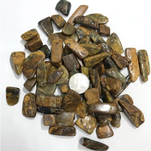 Wholesale 50g 3 Size Rare Natural Yellow Pietersite Tumbled Crystals Quartz Gravel Stone Quartz Crystals Natural Stones