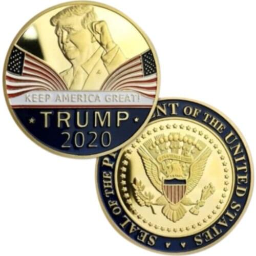Donald Trump President Silver Commemorative Coins Plated Bitcoin Coin Collectible Art Collection Gift Metal Antique Imitation