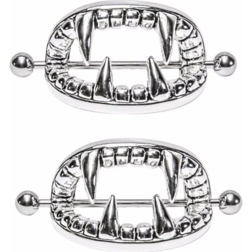 Percing Tongue Ring Studs Barbell Bars Ring Wholesales Acrylic Tongue Pierced Nipple Ring Tooth Body Piercing Jewelry