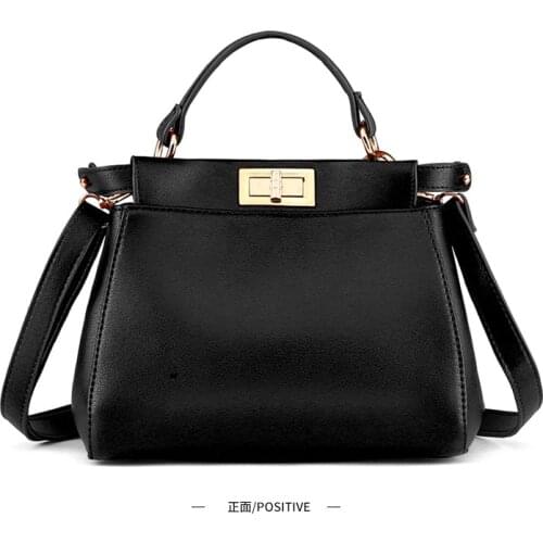 2021 Hot New Korean Fashion Temperament Lock Female Bag Ladies Shoulder Messenger Portable Small Bag High-Capacity