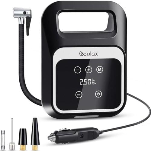 150PSI Portable Car Air Compressor Touch Screen Digital Tire Inflator Pump DC 12V Rechargeable Car Tyre Pump for Bicycle Tires