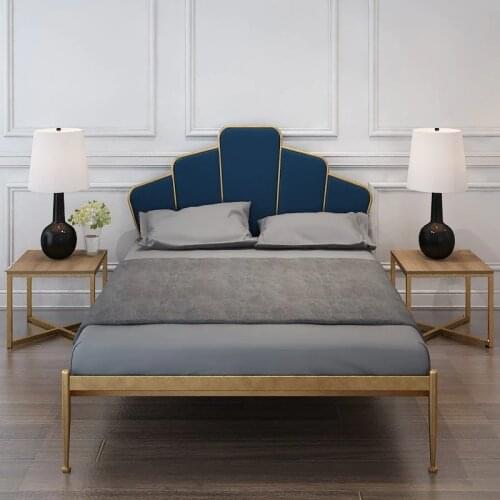 Nordic wrought iron bed 1.5 meters apartment furniture simple iron frame bed single kids bed child princess bed