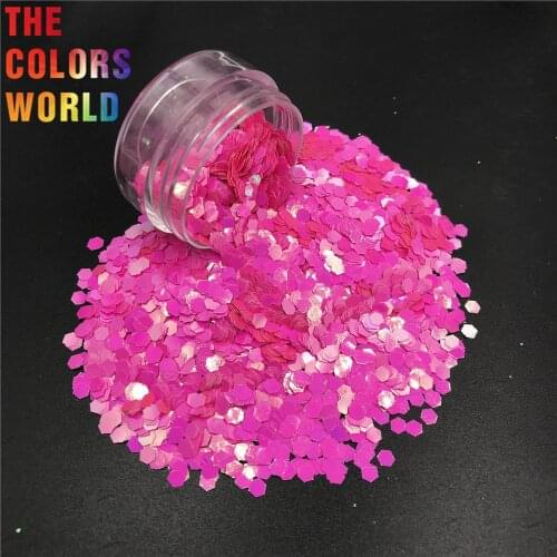 TCI09 Pearlescent Iridescent Plum Color Hexagon Shape Nail Glitter Nail Art Decoration Nail Gel Makeup Crafts DIY Accessorie