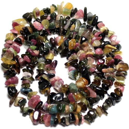 Wholesale Natural Mix Color Gravel Shape Tourmaline 5-8 mm Stone Beads For Jewelry Making Diy Bracelet Necklace Strand 34