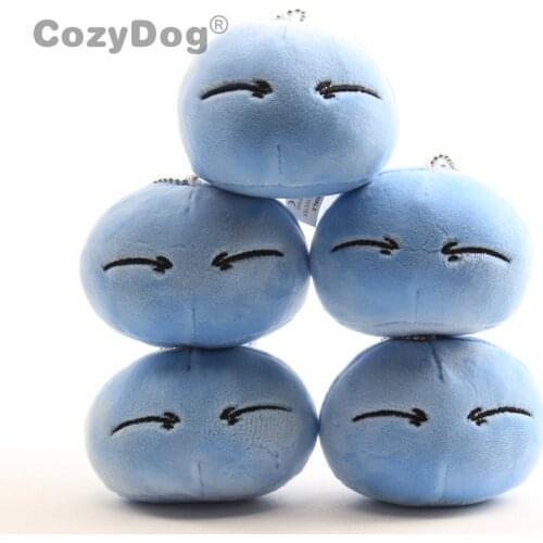 That Time I Got Reincarnated as a Slime 5 Pcs/Lot Lovely Cute Mini Plush Pendant with Keychain Kids Gift Mini Toys