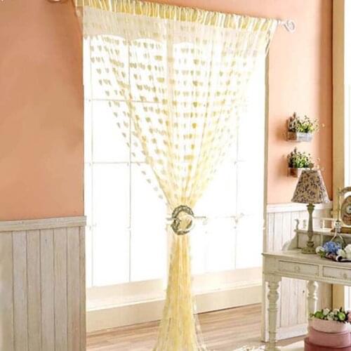 1m*2m Line Curtain Heart Shape Partition Wall Vestibule Living Room Bedroom Window Curtains