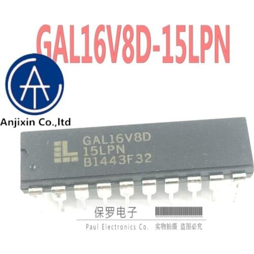 10pcs 100% orginal new real stock Programmable logic device GAL16V8D-15LPN GAL16V8D DIP-20