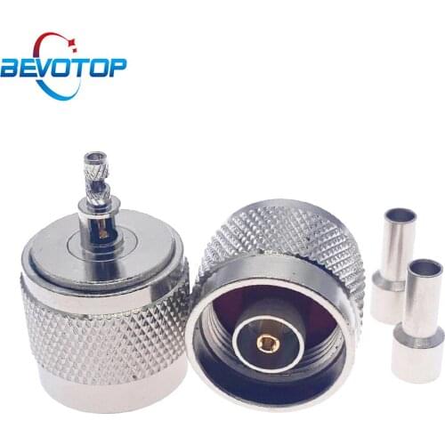 10pcs/lot RP-N Male Plug Window Crimp RG174 LMR100 RG316 Cable RF Connector