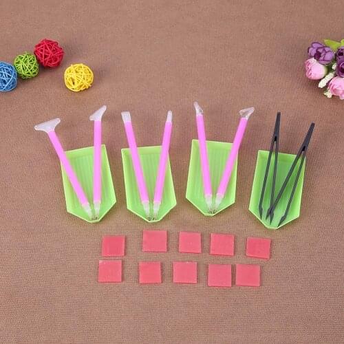 10pcs Diamond Painting Accessories 5D Diamond Painting Cross Stitch Embroidery Pen Tools Set Mosaic Glue Pen Kit Tweezers