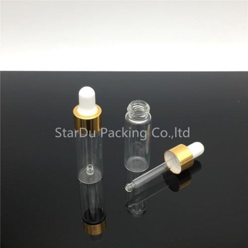 480PCS 5ML Clear Glass Reagent Eye Dropper Drop Aromatherapy Liquid Pipette Bottle