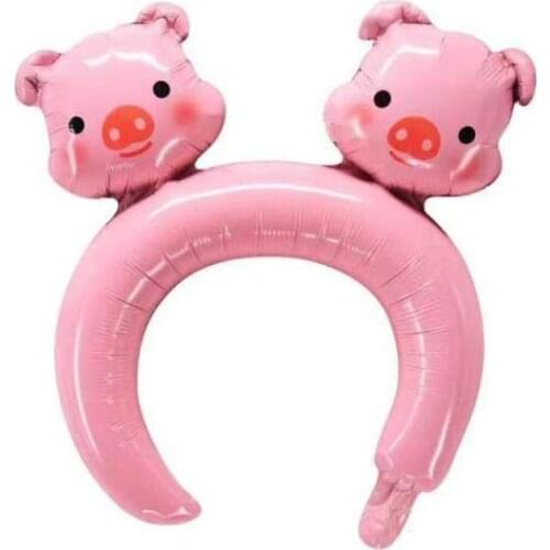 5 Cute Mickey Minnie Headbands With Balloons Childrens Toys Birthday Party Decorations Rabbits Bears Animal Balloons Pink