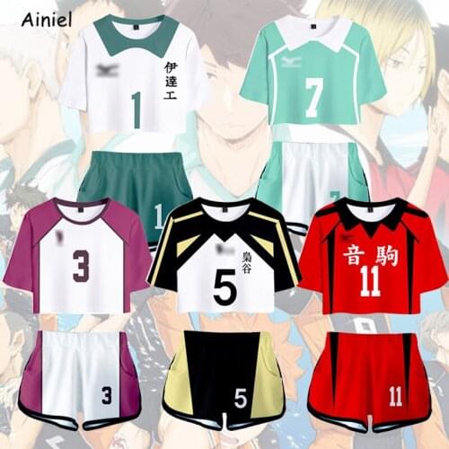 Anime Haikyuu Cosplay Costume Karasuno High School Volleyball Club Hinata Shyouyou Sportswear Kageyama Tobio Jerseys Uniform