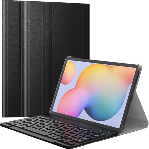 Keyboard Case for Galaxy Tab S6 Lite 10.4 2020,PU Leather Tablet Cover Shell Case with Removable Wireless Keyboard For S6 Lite
