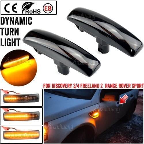 2Pcs Dynamic LED Side Marker Turn Signal Lights Lamp For Land Rover Range Rover Sport Freeland Discovery 3 4 LR2 LR3 LR4 L359