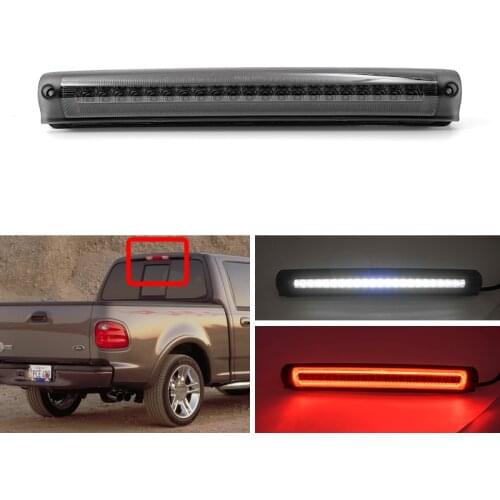 Smoked Lens Red Led High-Mount Brake Light White Car Roof Lamp For Ford F-150 97-07 Excursion 00-05 F-250 98-99