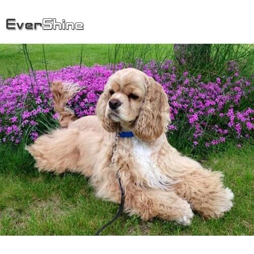 Evershine Diamond Painting Dog 5D DIY Diamond Embroidery Sale Animal Cross Stitch Mosaic Home Decor Gift