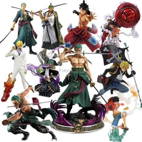 One Piece Anime Figure Roronoa Zoro Straw Hat Classic Battle Action Figure Sanji Marco Shanks Sabo Luffy Figurine Toys