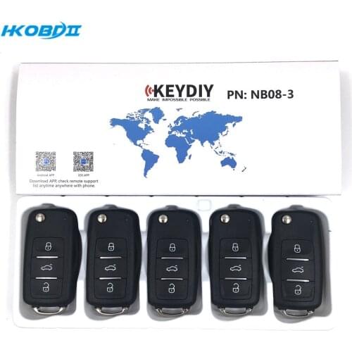 HKOBDII KEYDIY Original KD NB08-3 NB series with Universial Chip Remote For KD900/KD-X2/ URG200/KD MINI Remote