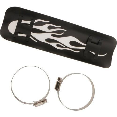 Cool Flame Exhaust Muffler Pipe Heat Shield Cover Guard For Harley Cruise Black