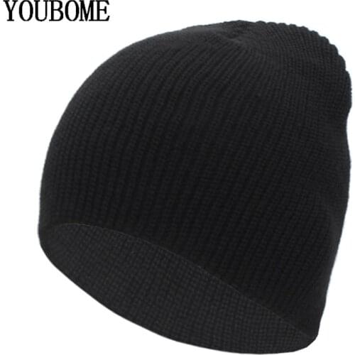 YOUBOME Fashion Autumn Knitted Hat Winter Hats For Women Skullies Beanies Men Winter Beanie Gorros Bonnet Male Warm New Hat Cap