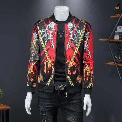 2019 Fashion Brand Men Coat Luxury Portrait Print Bomber Jacket Men Women Same Slim Long Sleeve Social Club Windbreaker Jacket