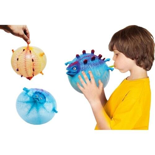 6/12Pcs Kids Animal Dinosaur Soft Inflatable Ball Antistress Vent Balloon Decompression Toy Children Gift
