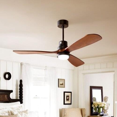 New Ceiling Fan 6 Corlor Solid Wood Blades Ceiling Fan with 3 Corlor Light Remote Control 110V 220V 52inch Classic Free Shipping