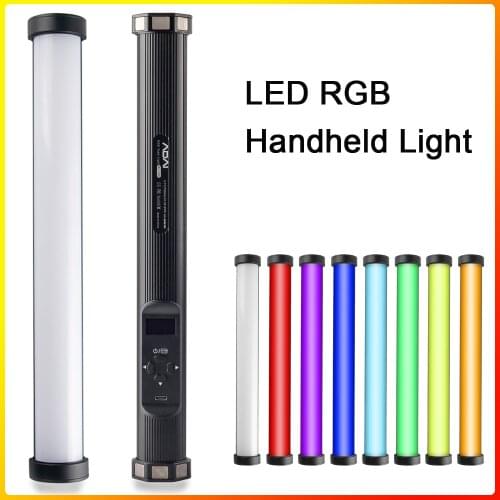 SETTO BL-240 RGB Handheld LED Video Light Tube Photography Fill Light 2600K-6000K Dimmable 9 Lighting Effect with Carry Bag