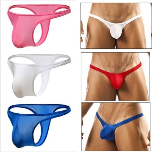 Sexy Mens Smooth G-strings Lingerie Underwear Briefs Tanga Hombre Male Panties Underpants Mens Thongs and G Strings Boxer