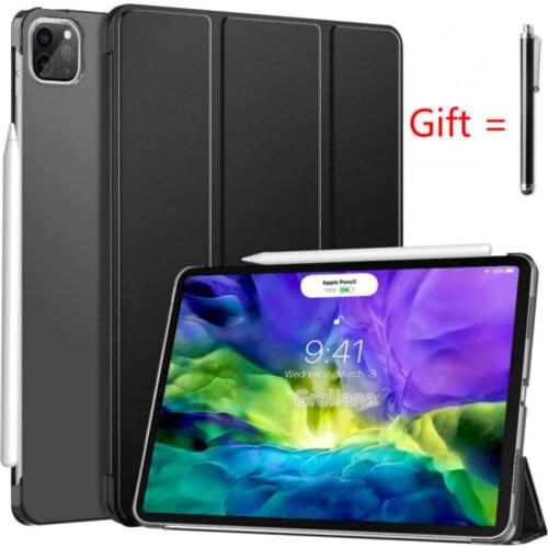 Silk Leather Tablet Case for iPad Pro 12.9 2020 Flip Cover for Apple iPad Pro 12.9"4th Gen 2020 Smart Stand Protective Case Capa