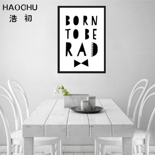 HAOCHU Modern Humor Typography Quotes Canvas Painting Poster Simple Geometric Shape Wall Pictures For Living Room No Frame