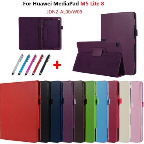 Solid Cover with Stand Holder for Huawei MediaPad M5 Lite 8 Tablet Case 8.0 inch JDN2-W09 JDN2-AL00 JDN2-L09 Tablet Cover Shell
