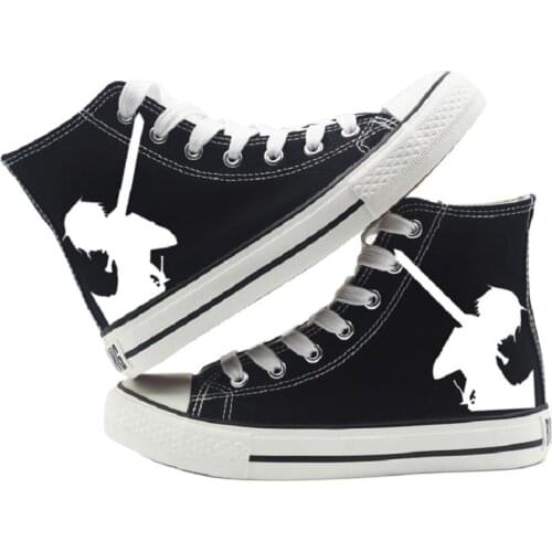 Unisex Anime Sword Art Online Kirigaya Kazuto Kirito Student Casual Canvas shoes plimsolls rope soled shoes