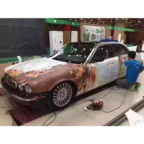 2pcs 50*150cm Rust Printed Car Wrap Vinyl Film Auto Wrapping Automobiles Car Sticker Decorative Stickers for Car Styling
